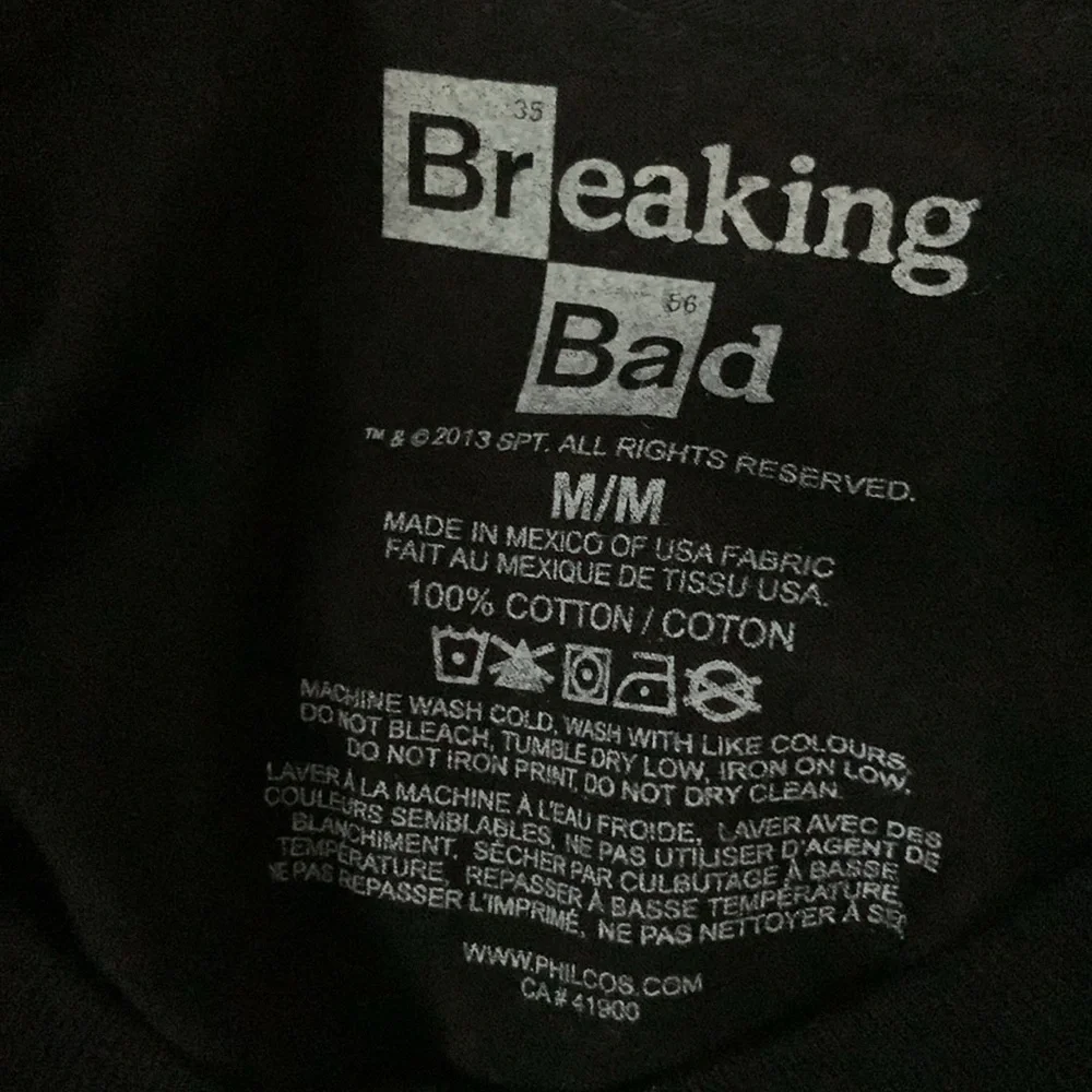 Breaking Bad Cap’n Cook Crewneck Men’s T Shirt Black & Yellow NEW - Picture 6 of 8
